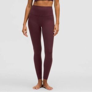 NWOT lululemon Align High-Rise Ribbed Leggings in Garnet